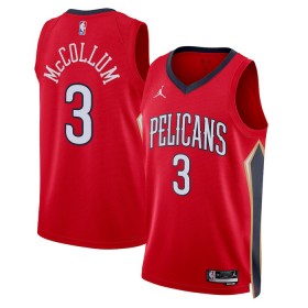 Dres New Orleans Pelicans CJ Mccollum 3 Jordan 2022-23 Statement Edition Crvena Swingman